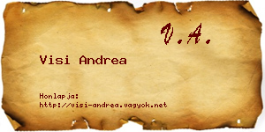 Visi Andrea névjegykártya